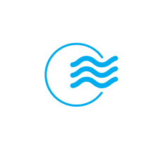 Icon of circle with wavy lines in it Icon of circle with wavy lines in it
