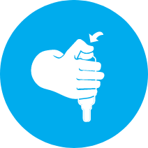 icon of hand holding TOBI® PODHALER® (Tobramycin Inhalation Powder) 28 mg per capsule logo 